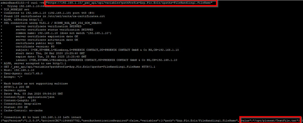 REST interface variables : questions / remarks - PLCnext Technology ...