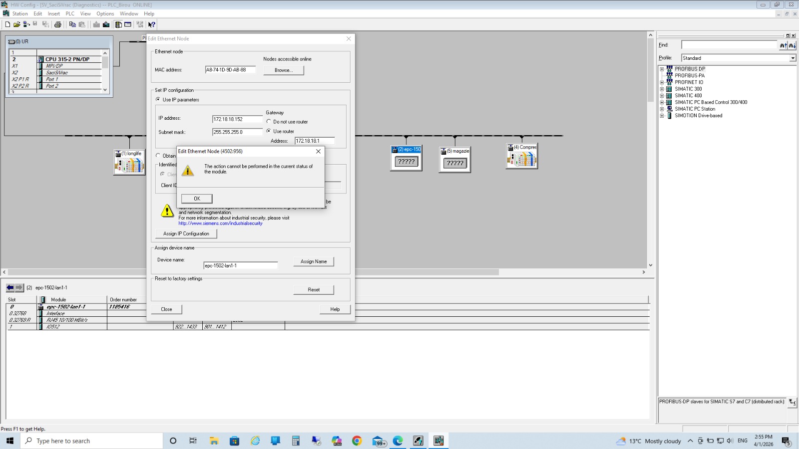 Help with Profinet Device configuration - PLCnext Technology & PLCnext ...
